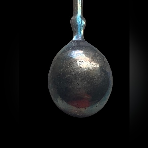 1847 R.B. AI Silver Fiddle Tipped Mustard or Mayonnaise Spoon Antique Serving - Picture 4 of 6